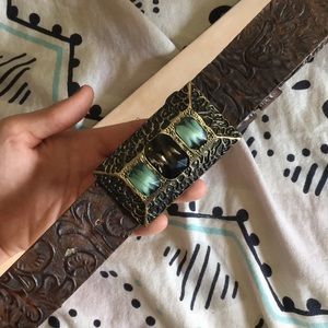 STREETS AHEAD GEM STONE PATTERNED MADE IN USA BELT